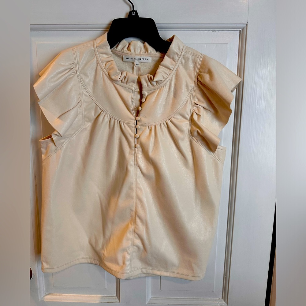 Vegan leather shirt
